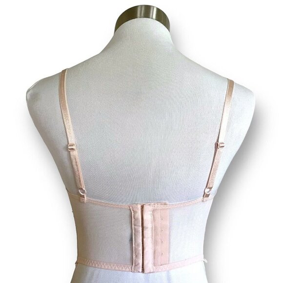 Victorias Secret Very Sexy Push Up Bra 32D Ballet Pink Lace High Neck Longline - Picture 7 of 9